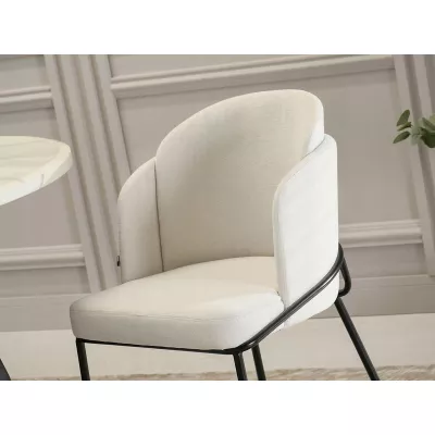 Designer Esszimmerstuhl JAZMIN - creme / schwarz