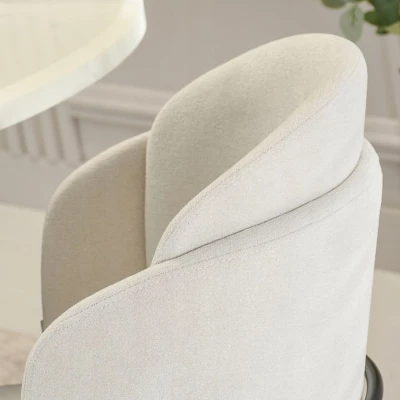 Designer Esszimmerstuhl JAZMIN - creme / schwarz