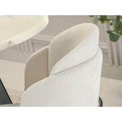 Designer Esszimmerstuhl JAZMIN - creme / schwarz