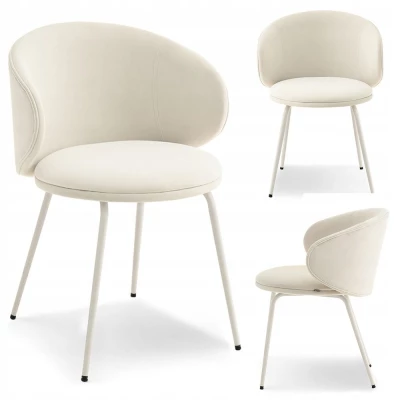 Esszimmerstuhl FLORIA - grau/creme