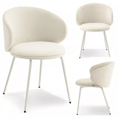 Esszimmerstuhl FLORIA - grau/creme