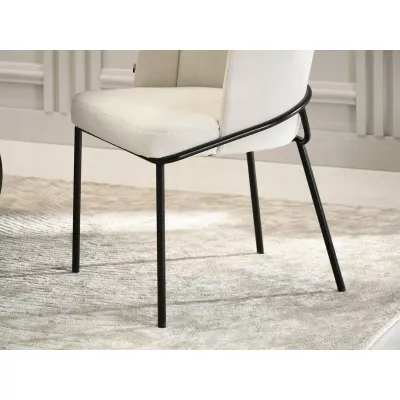 Designer Esszimmerstuhl JAZMIN - creme / schwarz