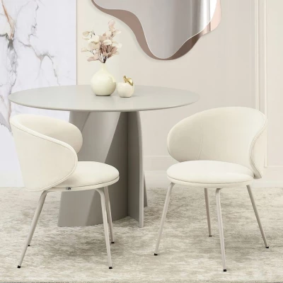 Esszimmerstuhl FLORIA - grau/creme