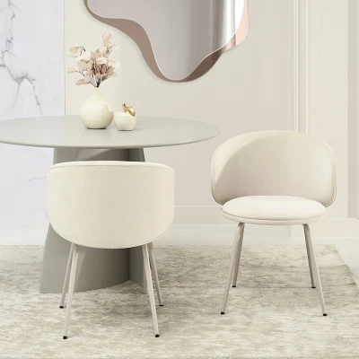 Esszimmerstuhl FLORIA - grau/creme