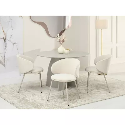 Esszimmerstuhl FLORIA - grau/creme