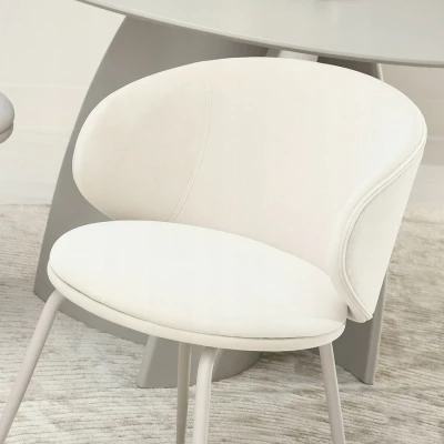 Esszimmerstuhl FLORIA - grau/creme