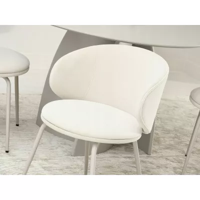 Esszimmerstuhl FLORIA - grau/creme
