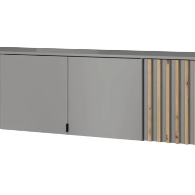 Kleiderschrankerweiterung MARFA – Breite 205 cm, graue/handwerklich gestaltete Eiche