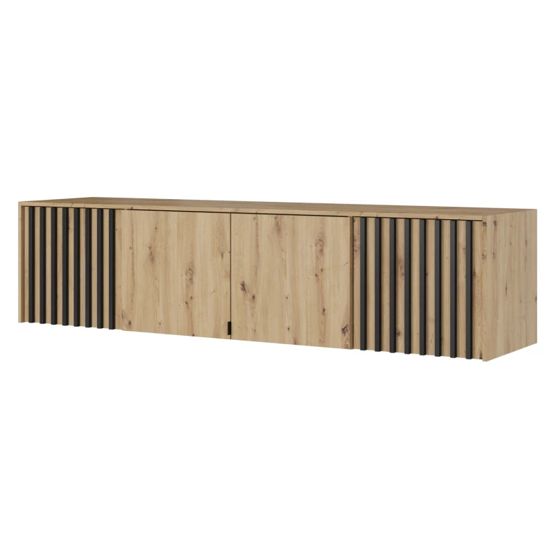 Kleiderschrankerweiterung MARFA – Breite 205 cm, Eiche handwerklich / Schwarz