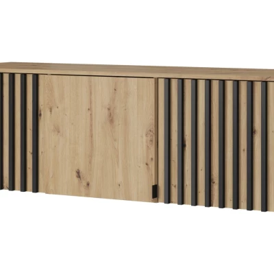 Kleiderschrankerweiterung MARFA – Breite 155 cm, Eiche handwerklich / Schwarz