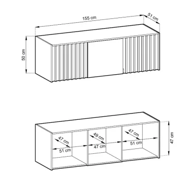 Kleiderschrankerweiterung MARFA – Breite 155 cm, graue/handwerklich gestaltete Eiche