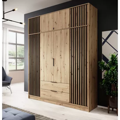 Kleiderschrankerweiterung MARFA – Breite 205 cm, Kaschmir/Schwarz