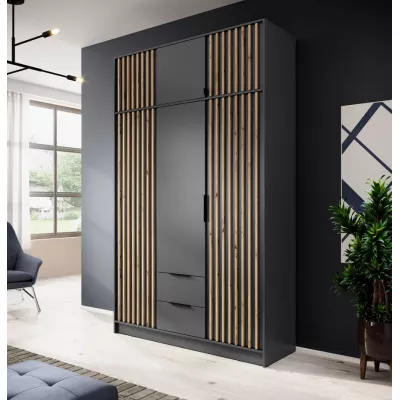 Kleiderschrankerweiterung MARFA – Breite 155 cm, Eiche handwerklich / Schwarz