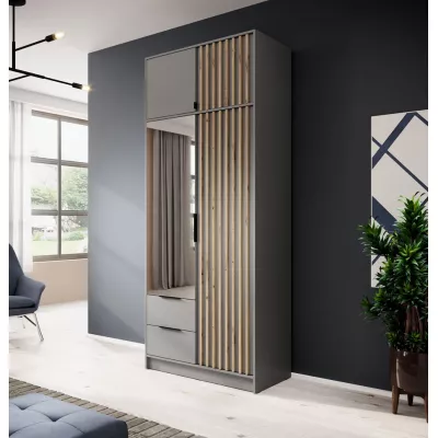 Kleiderschrank-Anbau MARFA – Breite 105 cm, Graphit/Artisan-Eiche