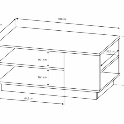 DOTHAN Couchtisch - Artisan Eiche / Graphit