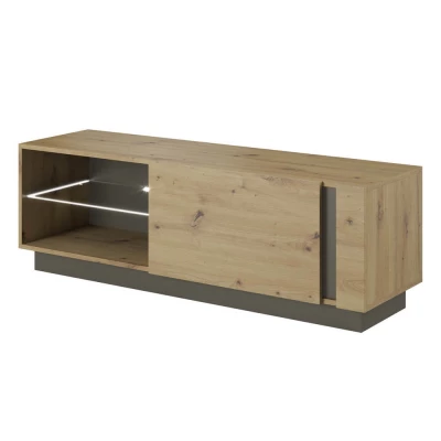 TV-Ständer 138 cm DOTHAN - Artisan Eiche / Graphit