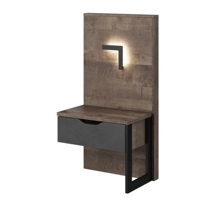 2er Set Nachttische GORDO - Eiche Sand Grande / Matera + LED Beleuchtung GRATIS