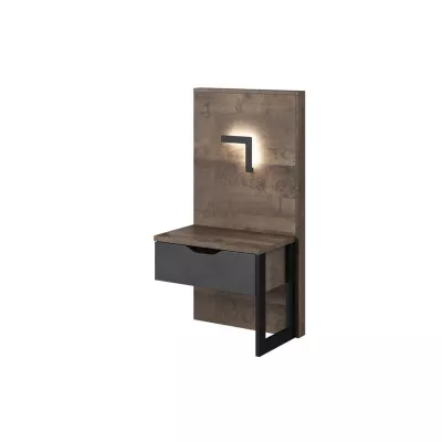 2er Set Nachttische GORDO - Eiche Sand Grande / Matera + LED Beleuchtung GRATIS