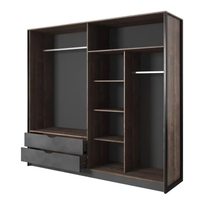 Schlafzimmer-Set mit Bett 160x200 GORDO - Eiche Sand Grande / Matera