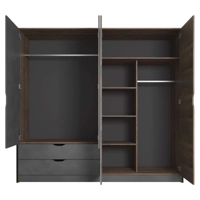 Schlafzimmer-Set mit Bett 160x200 GORDO - Eiche Sand Grande / Matera