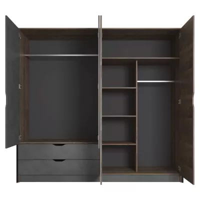 Schlafzimmer-Set mit Bett 160x200 GORDO - Eiche Sand Grande / Matera