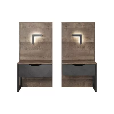 Schlafzimmer-Set mit Bett 160x200 GORDO - Eiche Sand Grande / Matera