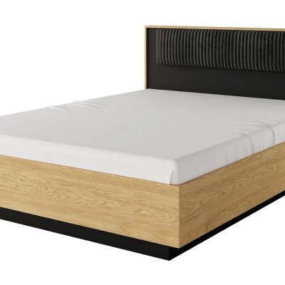 Schlafzimmer-Set mit Bett 160x200 BRENT - Baltische Eiche / Schwarz