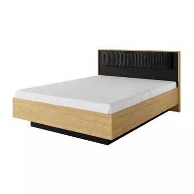 Schlafzimmer-Set mit Bett 160x200 BRENT - Baltische Eiche / Schwarz