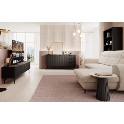 TV-Ständer 163 cm MOODY - schwarz