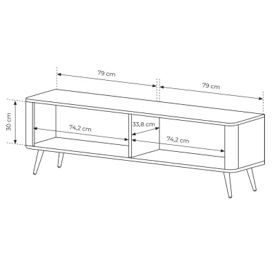 TV-Ständer 163 cm MOODY - beige