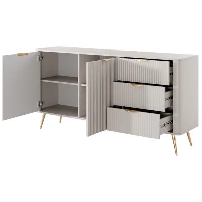 Breite kombinierte Kommode MOODY - beige