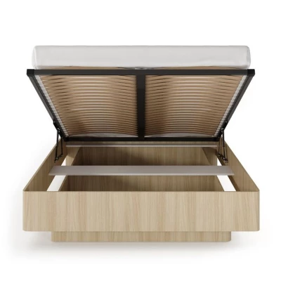 Doppelbett mit Stauraum 160x200 TROY - Barista Eiche