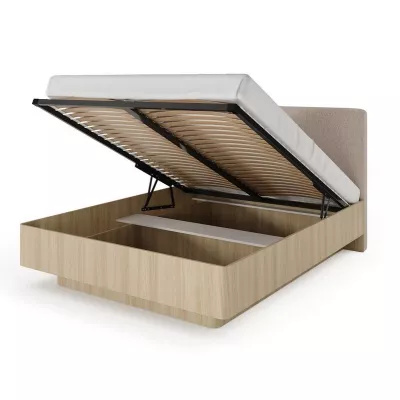 Doppelbett mit Stauraum 160x200 TROY - Barista Eiche