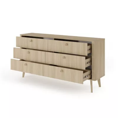 Breite Kommode TROY - Barista Eiche