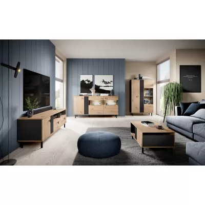 CHATOM Couchtisch - Artisan Eiche / Anthrazit
