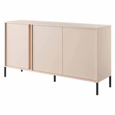 Breite Kommode mit Türen 153 cm SLOCOMB - beige