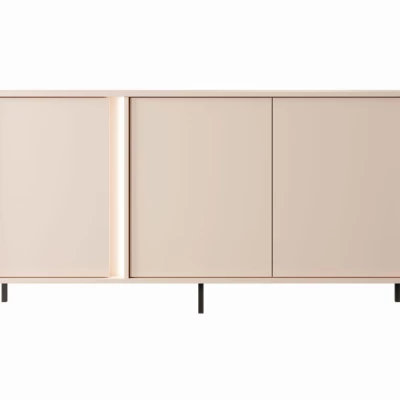 Breite Kommode mit Türen 153 cm SLOCOMB - beige