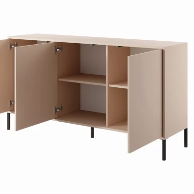 Breite Kommode mit Türen 153 cm SLOCOMB - beige
