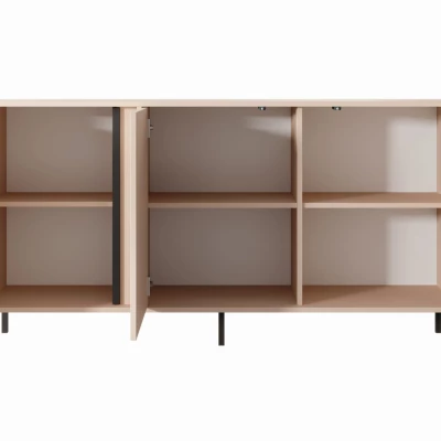 Breite Kommode mit Türen 153 cm SLOCOMB - beige
