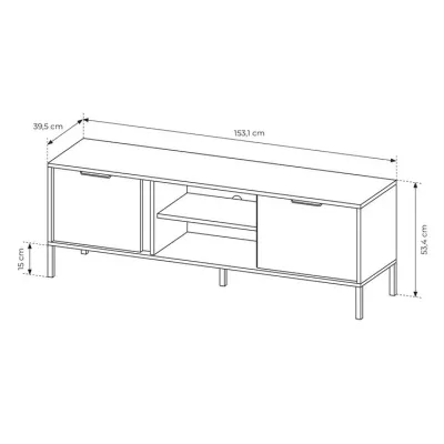 TV-Ständer 153 cm HARTSELE - Anthrazit