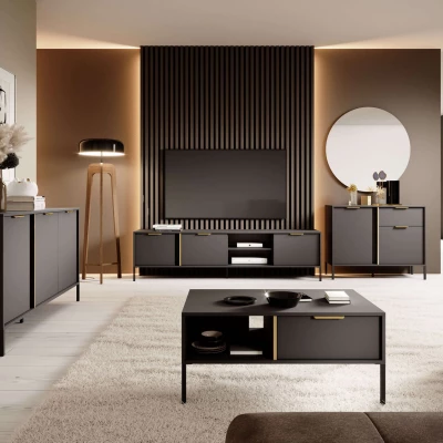 TV-Ständer 153 cm HARTSELE - Anthrazit
