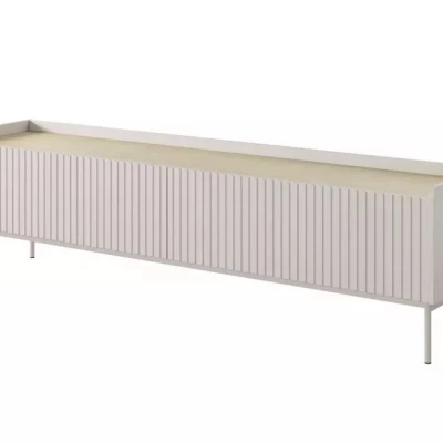 Breiter TV-Ständer 181 cm MATION – skandinavische Eiche / Beige