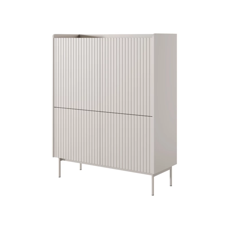 Kommode mit Türen MATION - Scandi Eiche / Beige