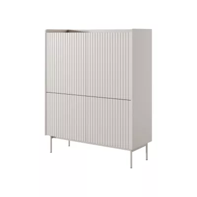 Kommode mit Türen MATION - Scandi Eiche / Beige