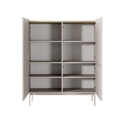 Kommode mit Türen MATION - Scandi Eiche / Beige
