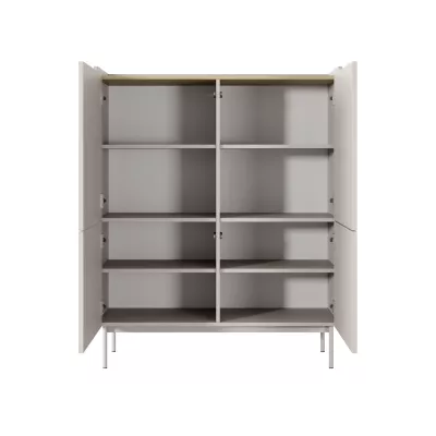 Kommode mit Türen MATION - Scandi Eiche / Beige