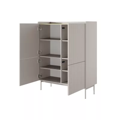 Kommode mit Türen MATION - Scandi Eiche / Beige