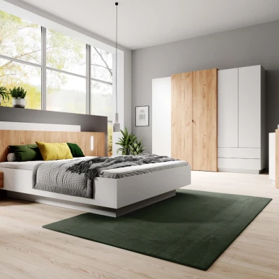 Kombinierte Kommode SYLVANIA – Gold-Kraft-Eiche / Weiß