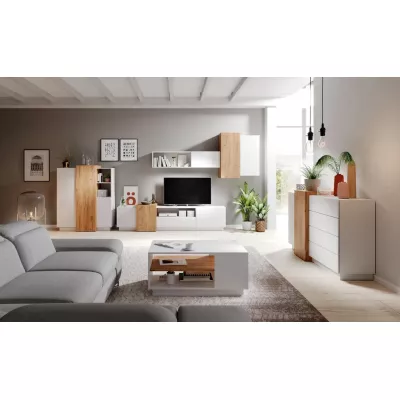 Kommode mit Türen SYLVANIA - Kraft Eiche Gold / Weiß
