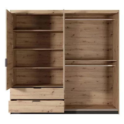 Schlafzimmer-Set mit Bett 160x200 REFORM - Eiche Artisan / Anthrazit